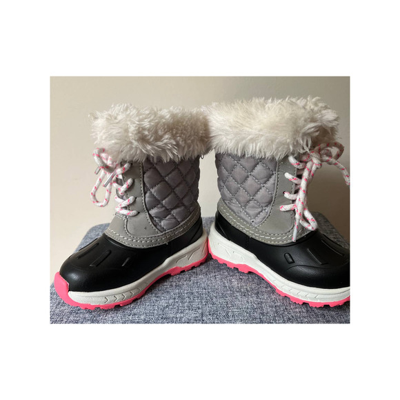 Carters Little Girls Toddler Size 5 Winter Snow Boots Duck Boots - Picture 5 of 13